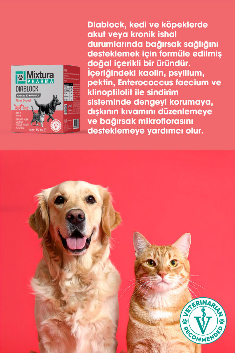 Diablock Kedi ve Köpek İshal Kesici Toz - Görsel 2