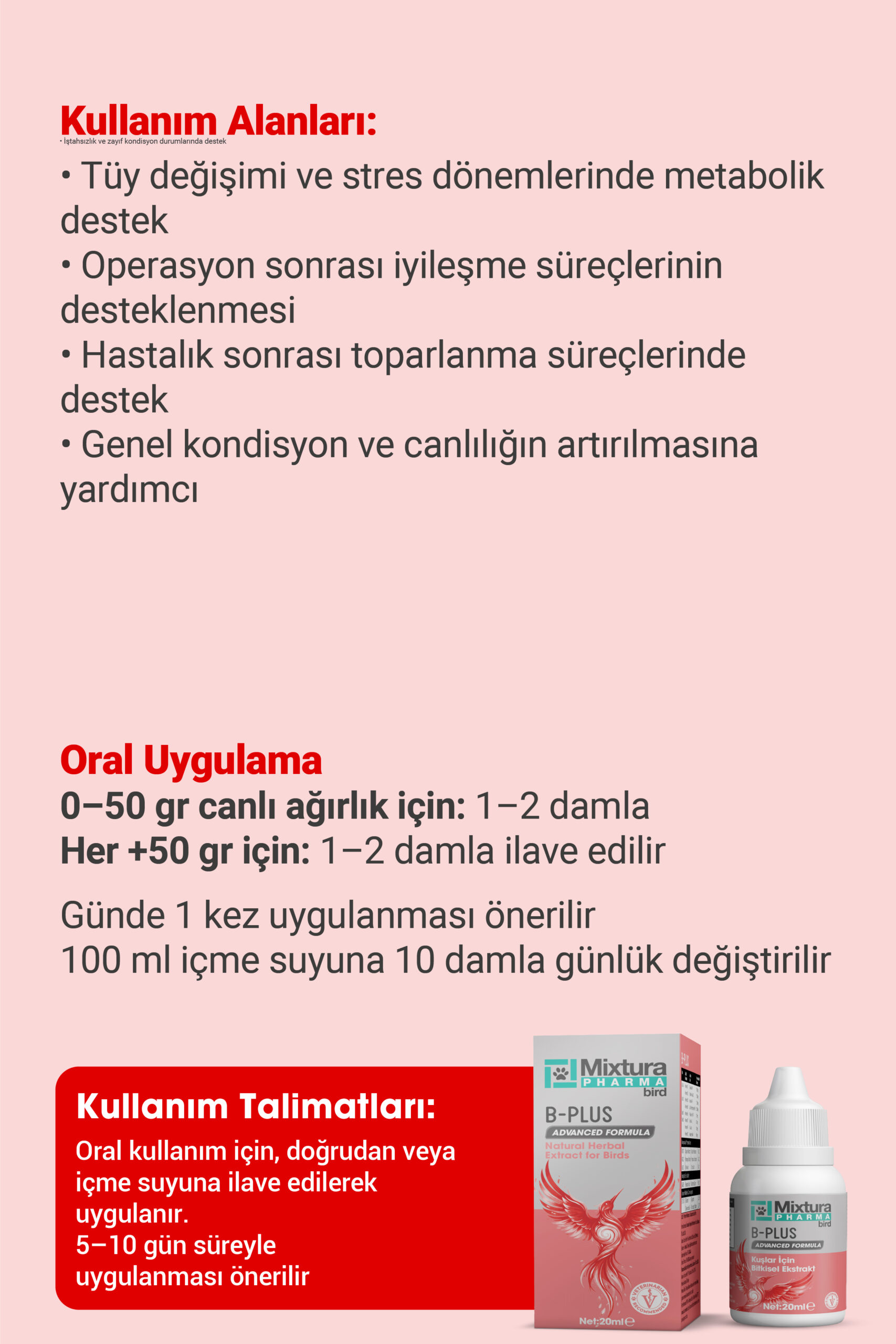 MİXTURA PHARMA BİRD B-PLUS - Görsel 3