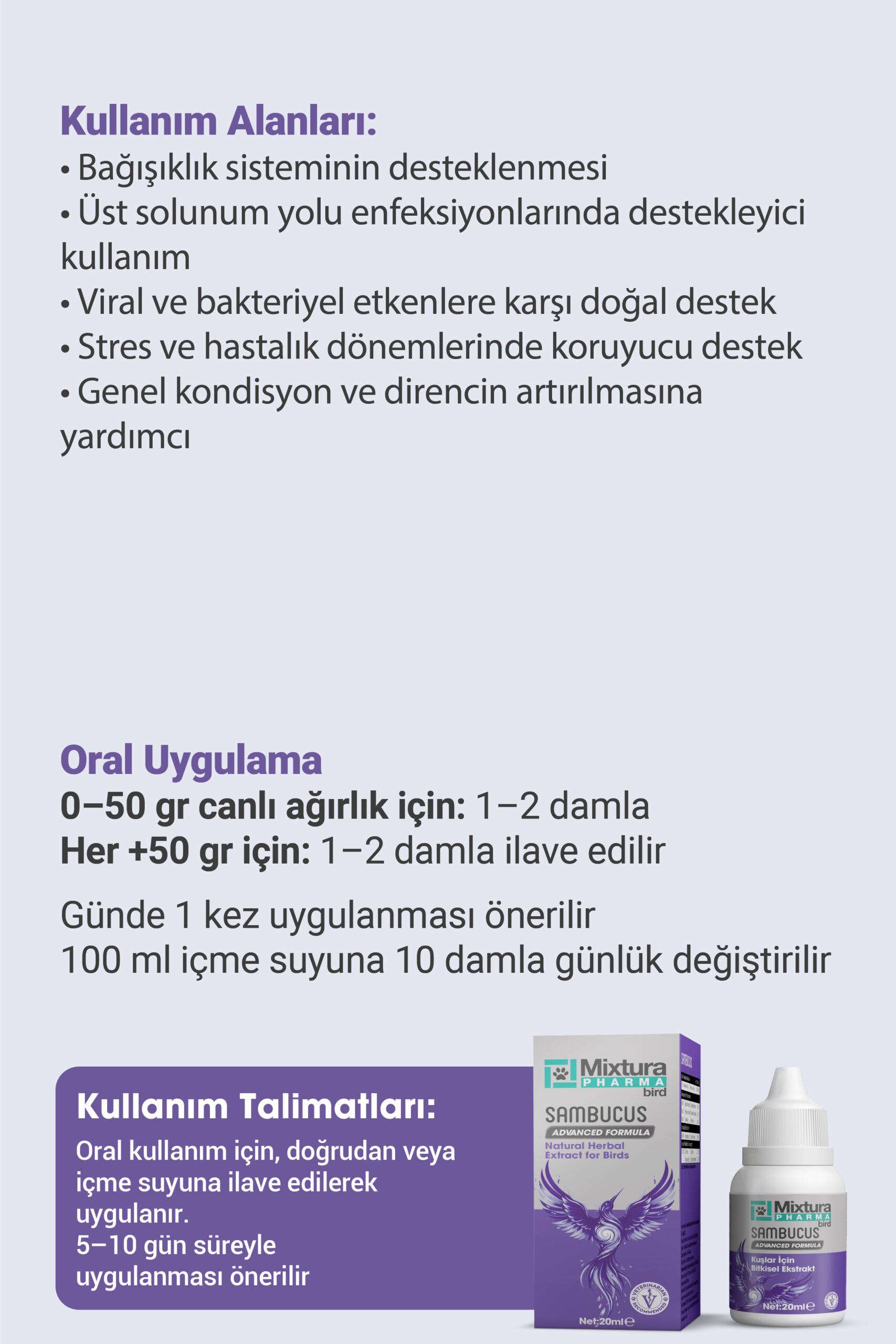 MİXTURA PHARMA BİRD SAMBUCUS - Görsel 2