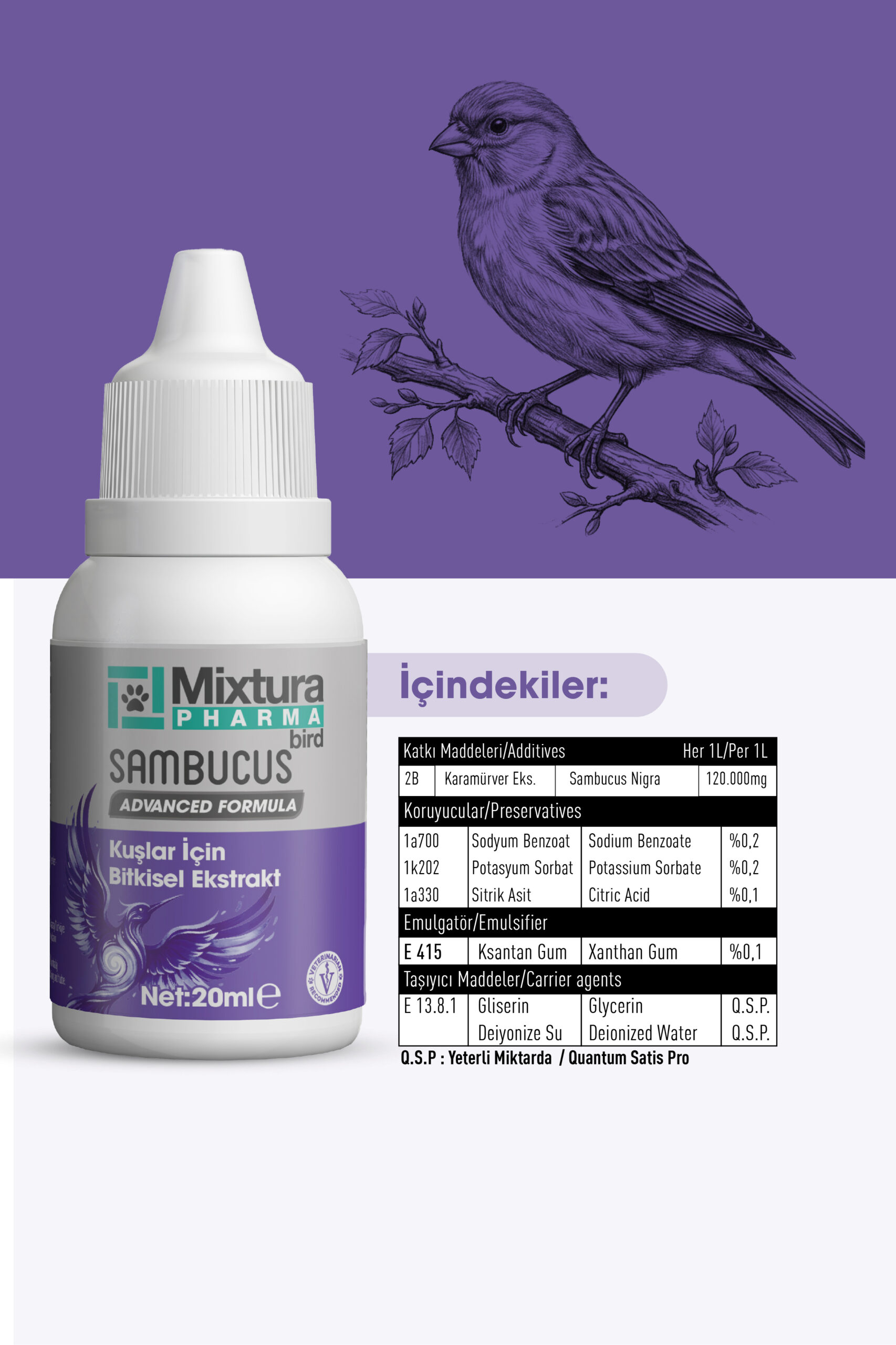 MİXTURA PHARMA BİRD SAMBUCUS - Görsel 4