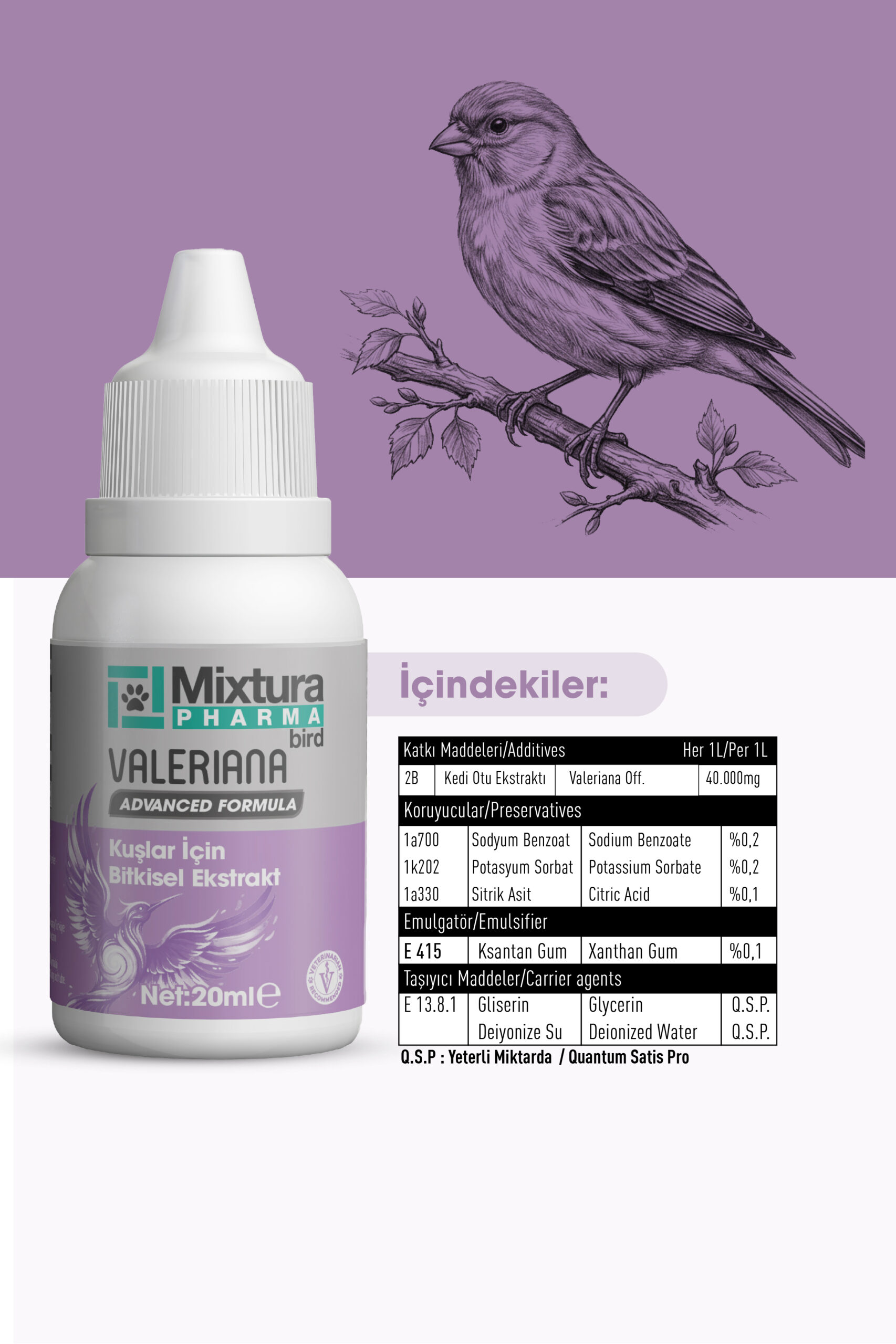 MİXTURA PHARMA BİRD VALERIANA - Görsel 4
